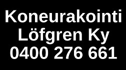 Koneurakointi Löfgren Ky logo